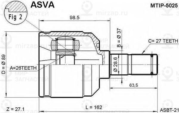 Запчасть ASVA MTIP5025