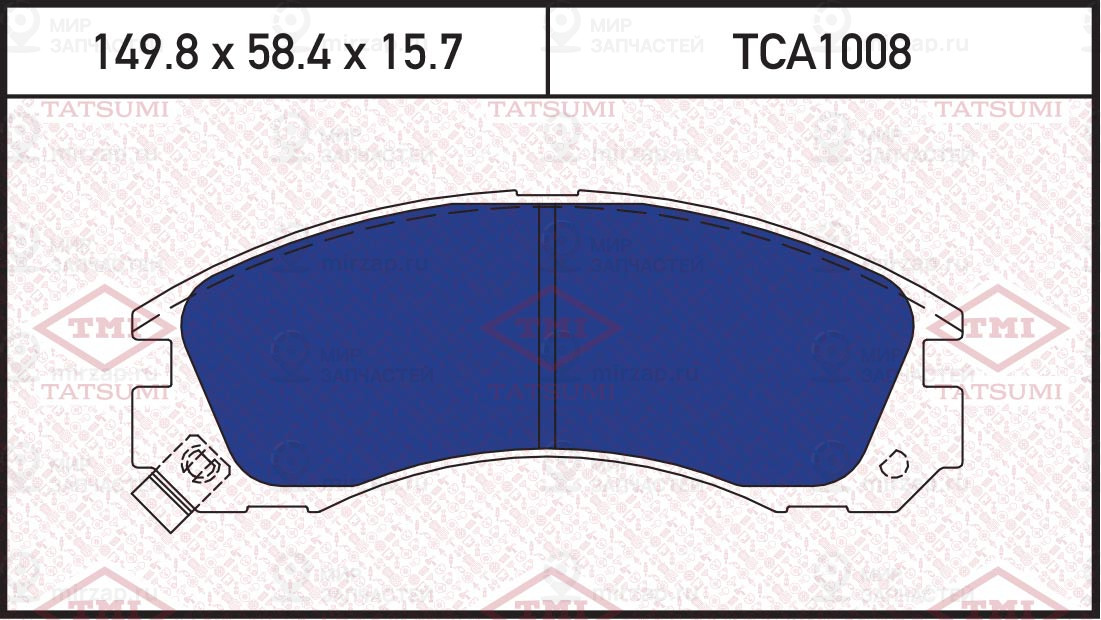 Колодки Тормозные Перед Mitsubishi Pajero/Diamante/Sigma 93-> TATSUMI TCA1008