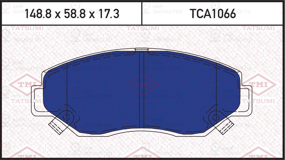 Колодки Тормозные Перед Honda Civic/Jazz/Stream 01-> TATSUMI TCA1066