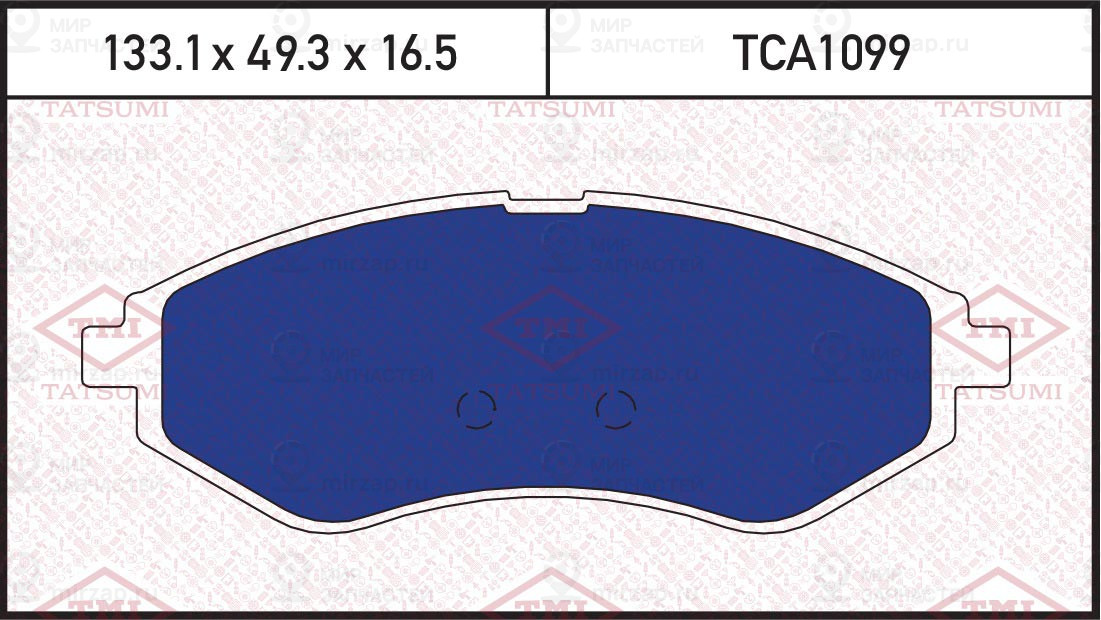 Колодки Тормозные Перед Chevrolet Aveo/Cobalt 03-> Daewoo Kalos 02-> TATSUMI TCA1099