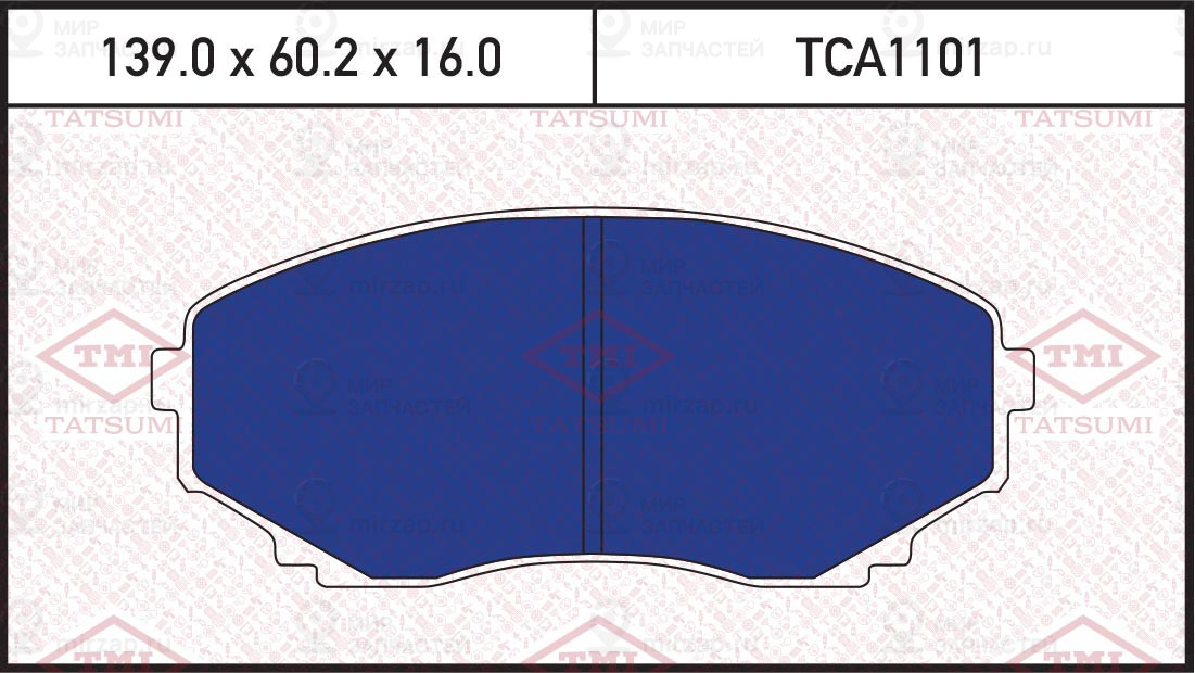 Колодки Тормозные Перед Mazda Mpv 95-> TATSUMI TCA1101