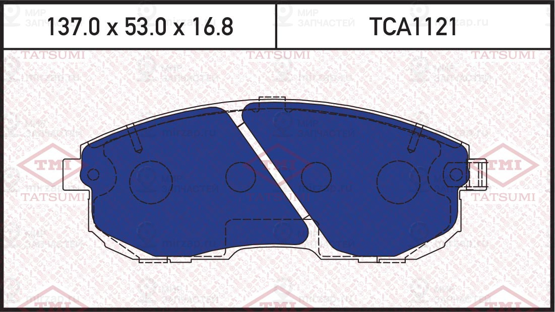 Колодки Тормозные Перед Nissan Juke/Teana/Tiida 03-> TATSUMI TCA1121