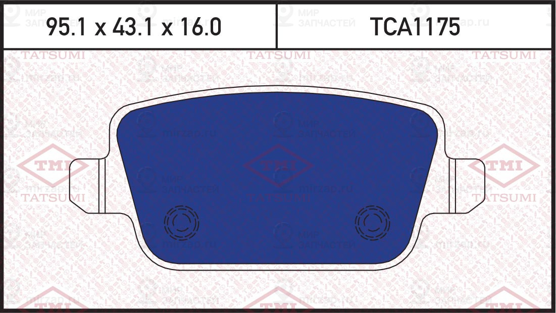 Колодки Тормозные Зад Ford Focus/Galaxy/Kuga/Mondeo/S-Max 06-> Land Rover Freela TATSUMI TCA1175