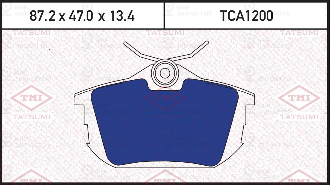 Колодки Тормозные Зад Mitsubishi Carisma/Colt/Space Star 95-> Smart Forfour 04-> TATSUMI TCA1200