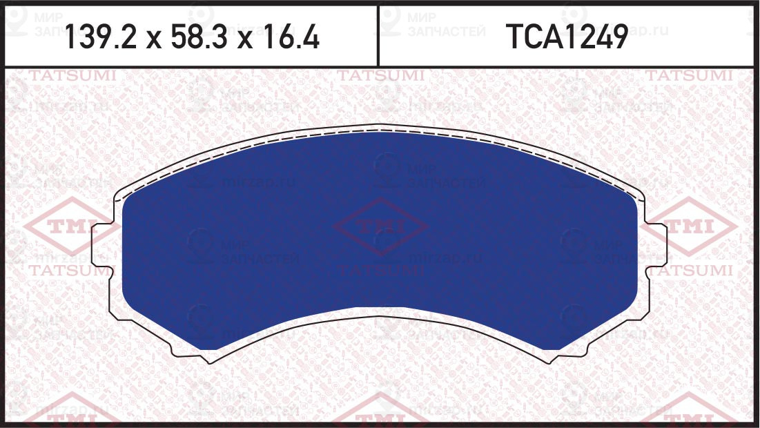 Колодки Тормозные Перед Mitsubishi Pajero 93-> Mazda Mpv 93-> TATSUMI TCA1249