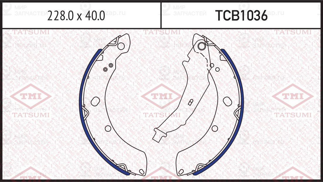 Колодки Тормозные Зад Vw Polo Sedan 11-> TATSUMI TCB1036