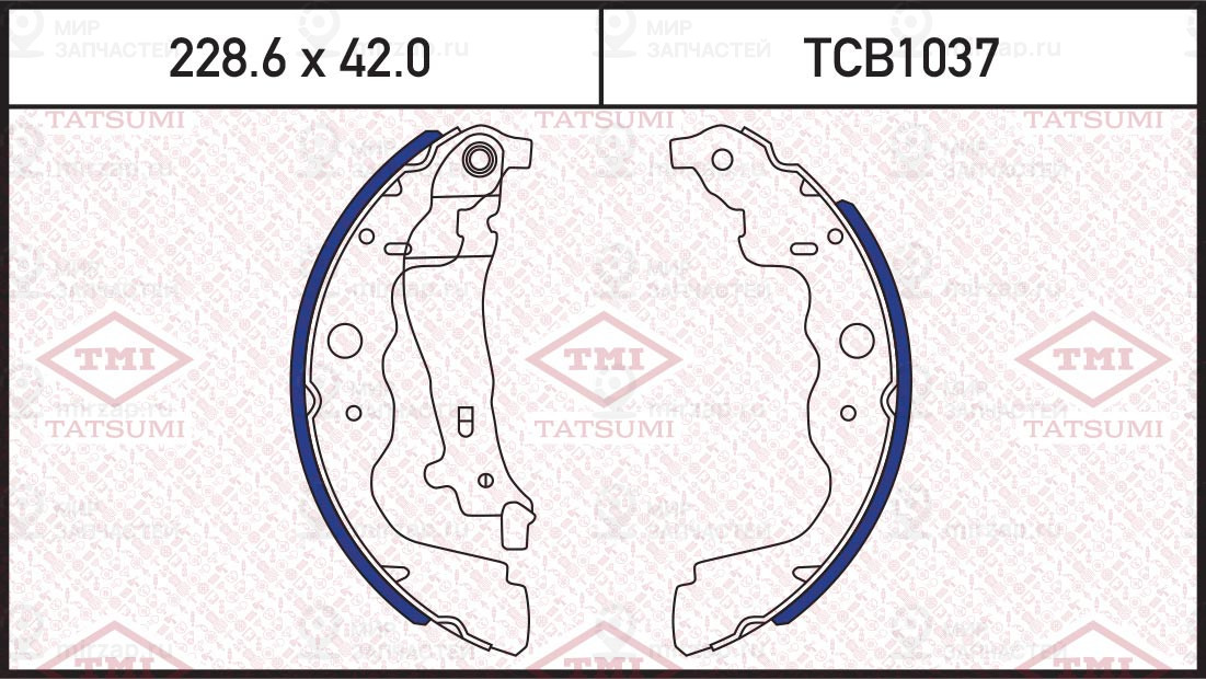 Колодки Тормозные Зад Renault Duster/Kangoo/Grand Kangoo 08-> TATSUMI TCB1037