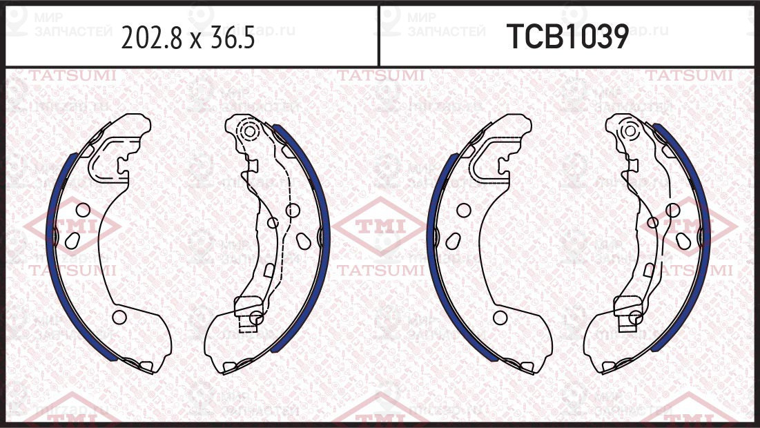 Колодки Тормозные Зад Nissan Micra/Note 06-> Renault Clio/Modus 04-> TATSUMI TCB1039