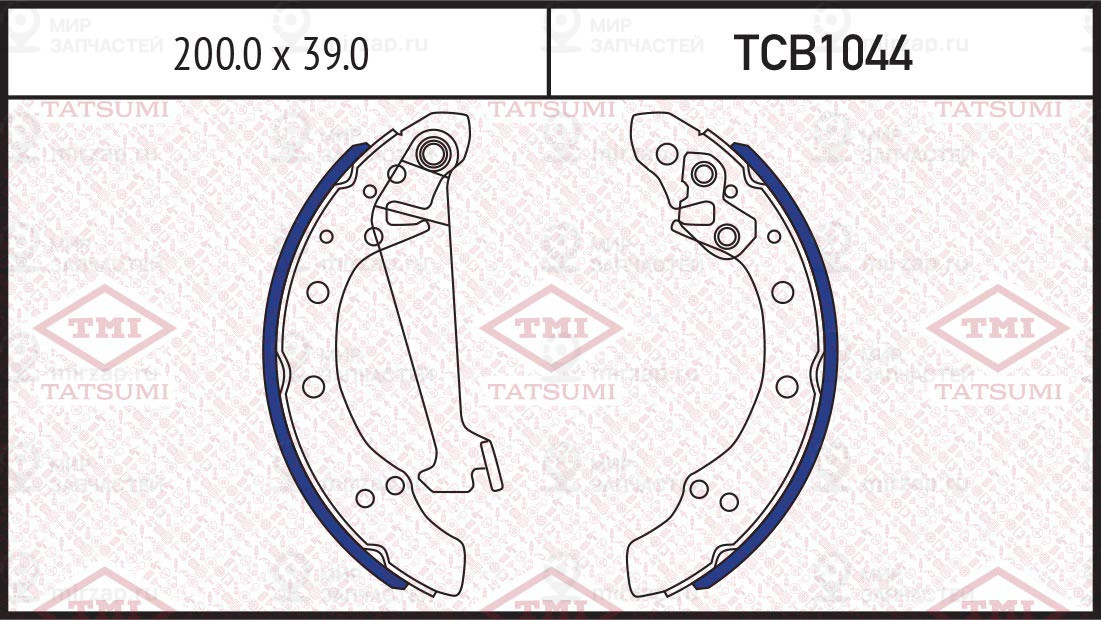 Колодки Тормозные Зад Vw Golf/Polo 91-> TATSUMI TCB1044