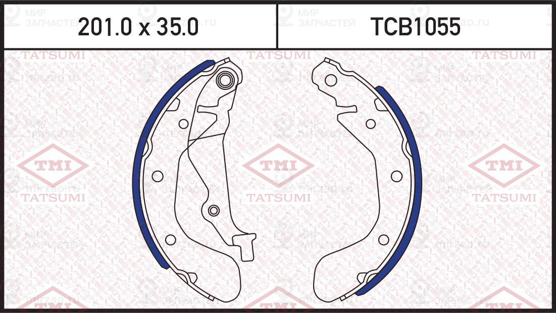 Колодки Тормозные Зад Chevrolet Aveo/Kalos 02-> TATSUMI TCB1055