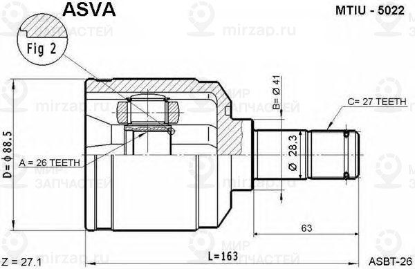 Запчасть ASVA MTIU5022