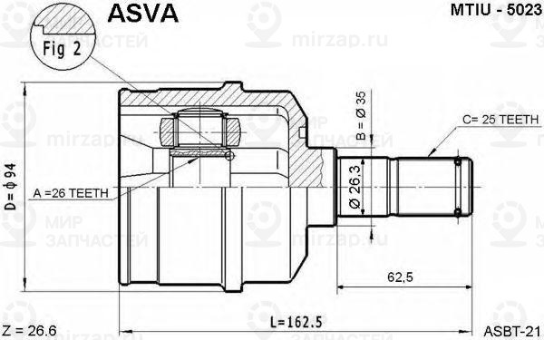 Запчасть ASVA MTIU5023
