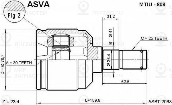 Запчасть ASVA MTIU808