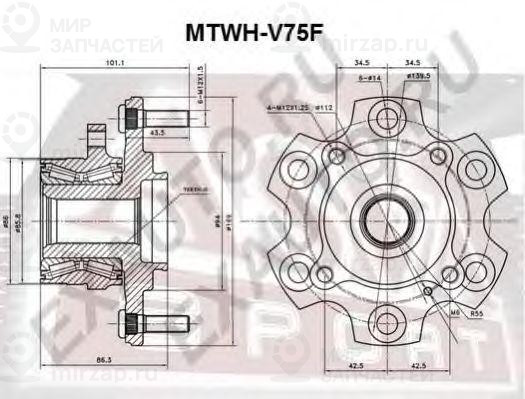 Запчасть ASVA MTWHV75F
