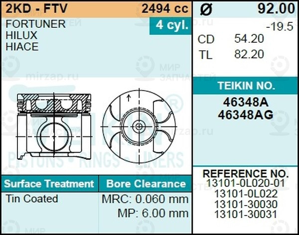 Запчасть TEIKIN 46348AG050