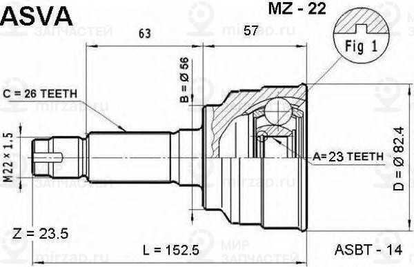 Запчасть ASVA MZ22