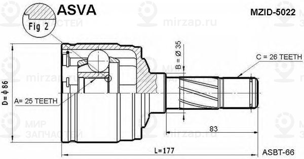 Запчасть ASVA MZID5022