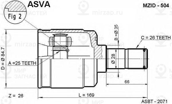 Запчасть ASVA MZID504
