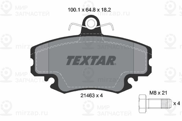 Комплект тормозных колодок, дисковый тормоз TEXTAR 2146306