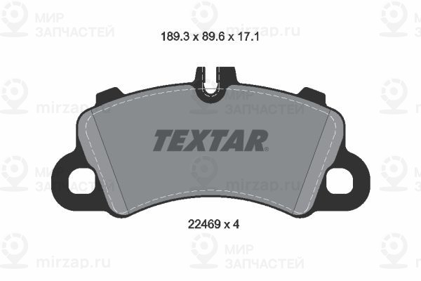 Комплект тормозных колодок, дисковый тормоз TEXTAR 2246901