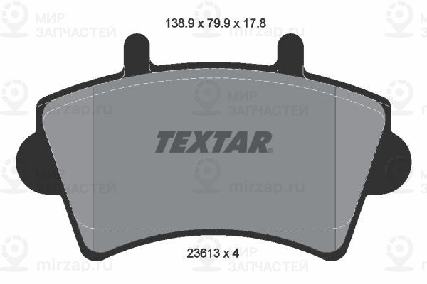 Комплект тормозных колодок, дисковый тормоз TEXTAR 2361301