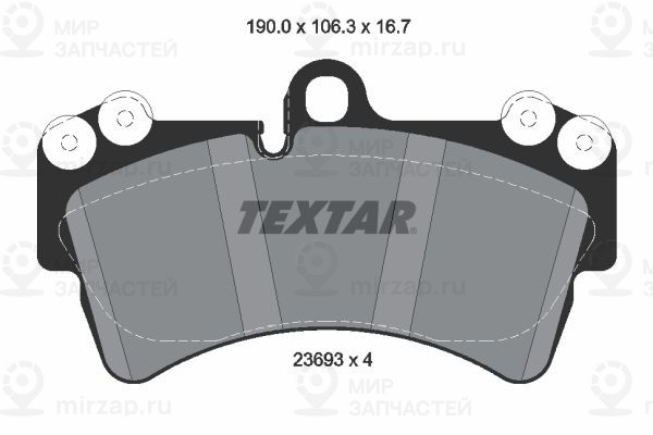 Комплект тормозных колодок, дисковый тормоз TEXTAR 2369302