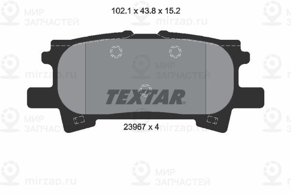 Комплект тормозных колодок, дисковый тормоз TEXTAR 2396701