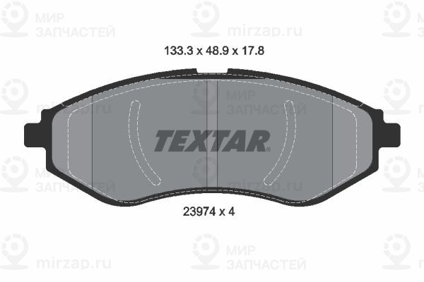 Комплект тормозных колодок, дисковый тормоз TEXTAR 2397401