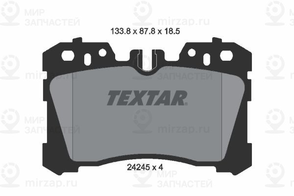 Комплект тормозных колодок, дисковый тормоз TEXTAR 2424501