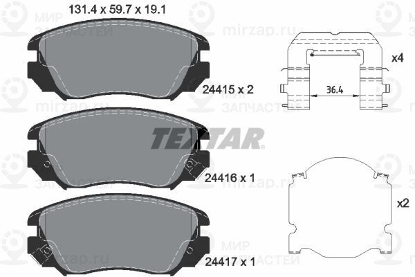 Запчасть TEXTAR 2441501