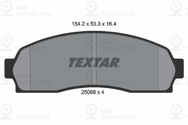 Комплект тормозных колодок, дисковый тормоз TEXTAR 2506801