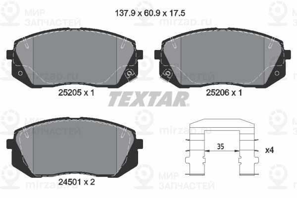 Запчасть TEXTAR 2520501