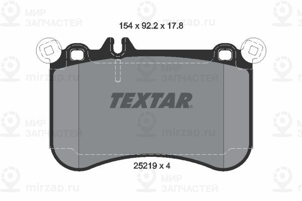 Комплект тормозных колодок, дисковый тормоз TEXTAR 2521901