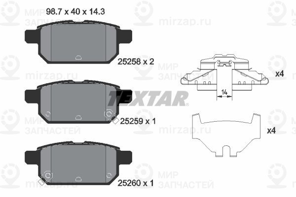 Запчасть TEXTAR 2525801