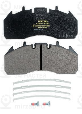 Комплект тормозных колодок, дисковый тормоз TEXTAR 2917401