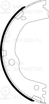 Комплект тормозных колодок, стояночная тормозная система TEXTAR 91082500
