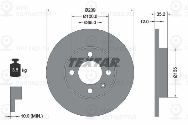 Запчасть TEXTAR 92010603