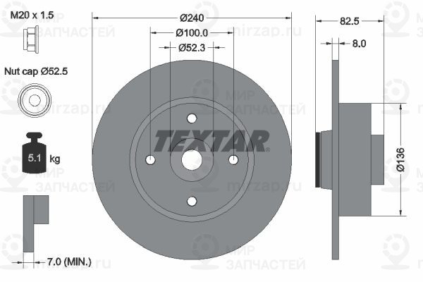 Запчасть TEXTAR 92154403