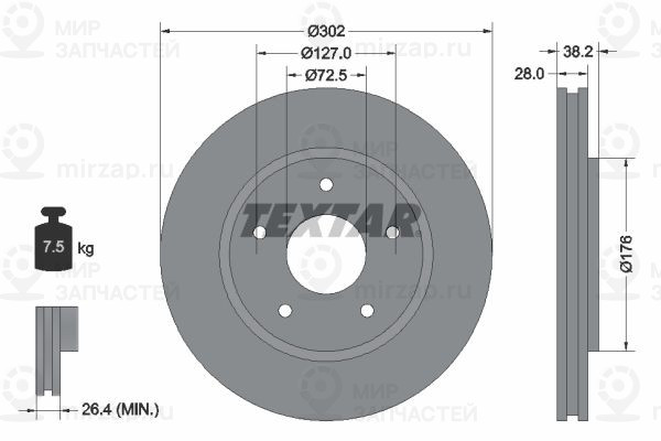 Запчасть TEXTAR 92181503