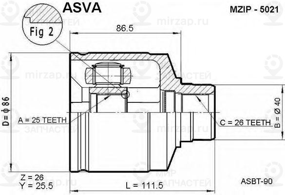 Запчасть ASVA MZIP5021