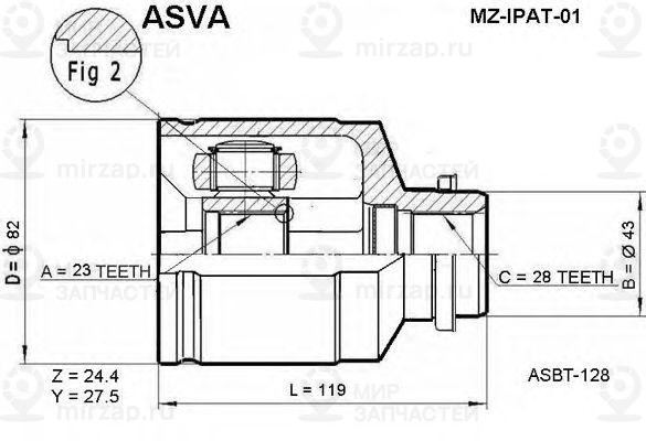 Запчасть ASVA MZIPAT01