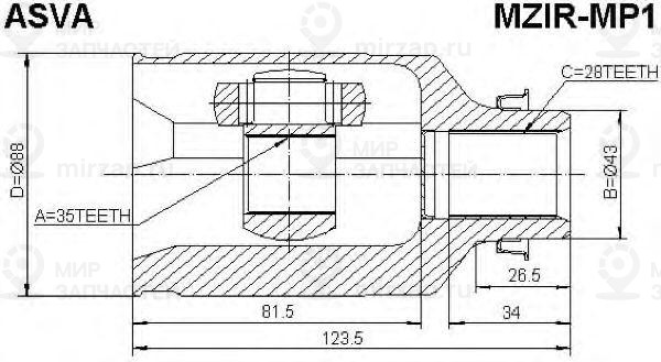 Запчасть ASVA MZIRMP1