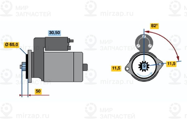 Стартер BOSCH 0986016431