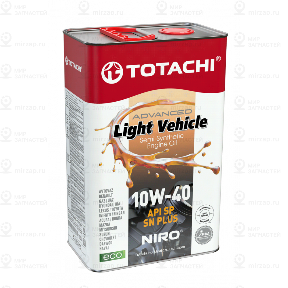 Масло Моторное Totachi Niro Lv Semi-Synthetic Api Sn 10W-40 Полусинтетическое 4
 TOTACHI 19604