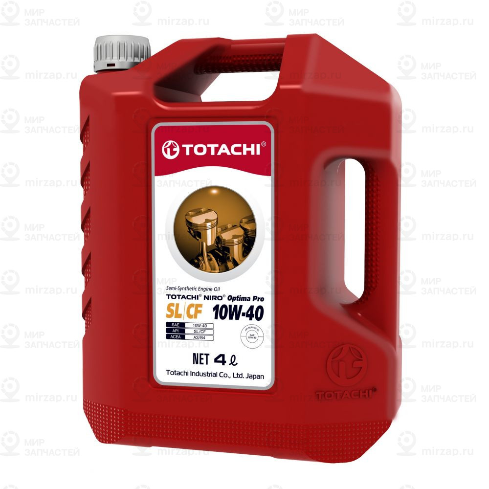 Масло Моторное Totachi Niro Optima Pro Semi-Synthetic Sl / Cf 10W-40 Пласт. 4Л TOTACHI 1C404