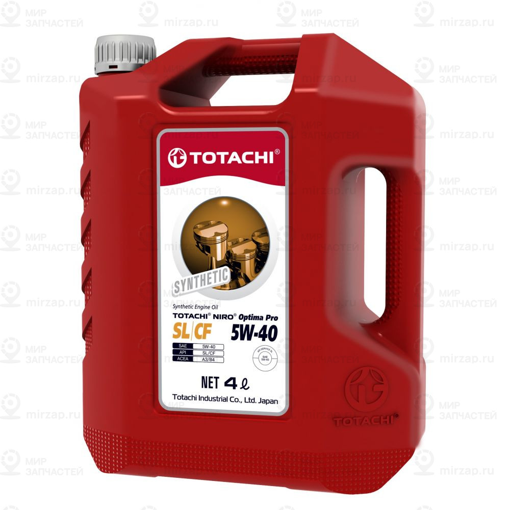 Масло Моторное Totachi Niro Optima Pro Synthetic 5W-40 Sl/Cf Пласт. 4Л TOTACHI 1C604