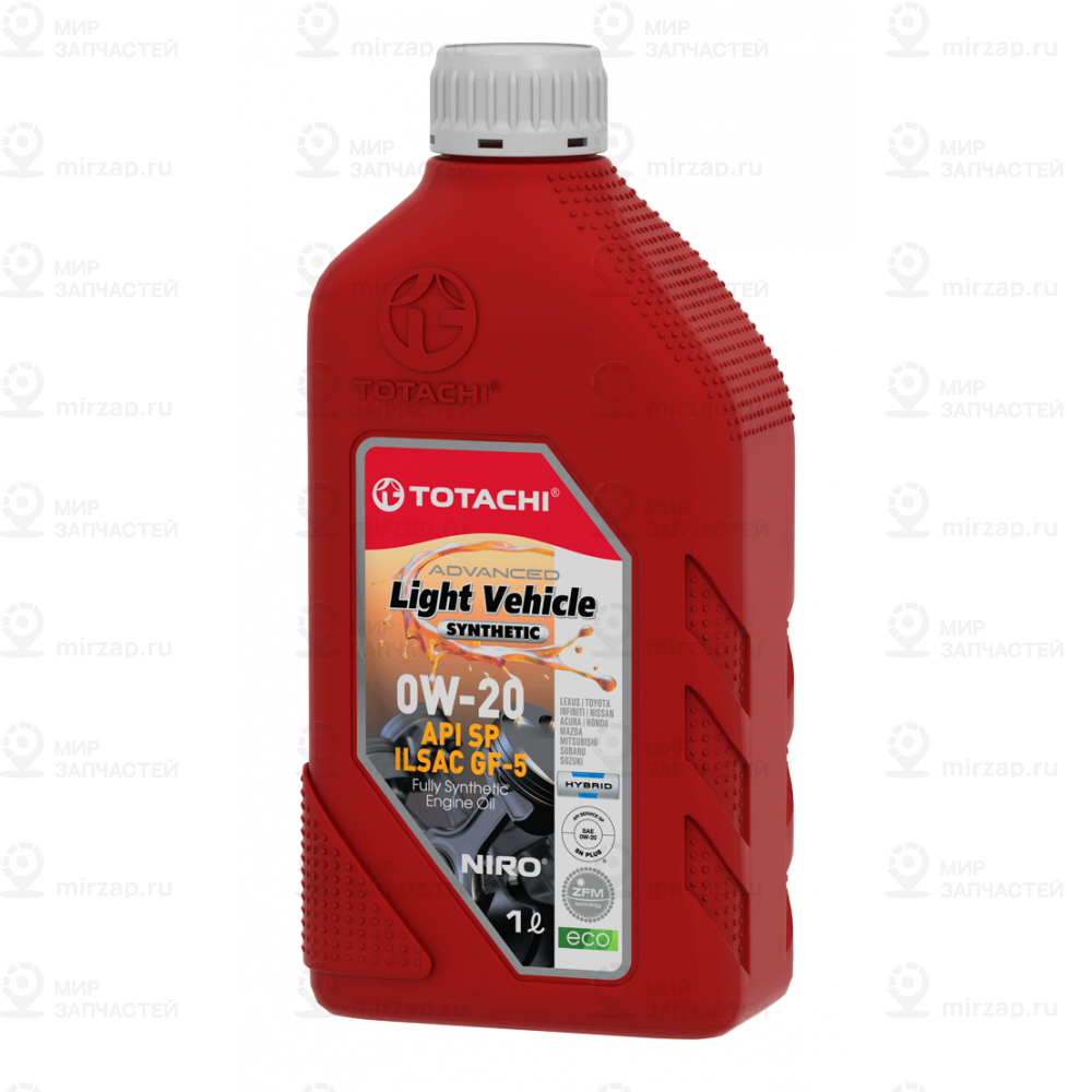 Totachi Niro Lv Synthetic Sn 0W-20 Api Sp, Sn Plus, Sn/Rc, Ilsac Gf-5 1Л TOTACHI 1F901