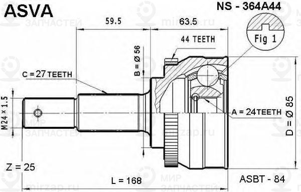 Запчасть ASVA NS364A44