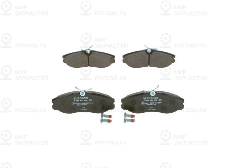 Комплект тормозных колодок, дисковый тормоз BOSCH 0986424204