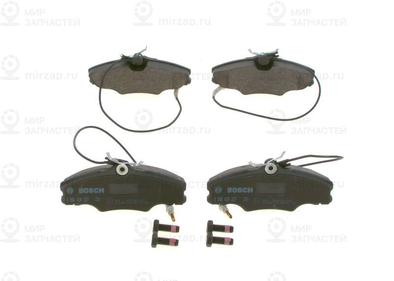 Комплект тормозных колодок, дисковый тормоз BOSCH 0986424227